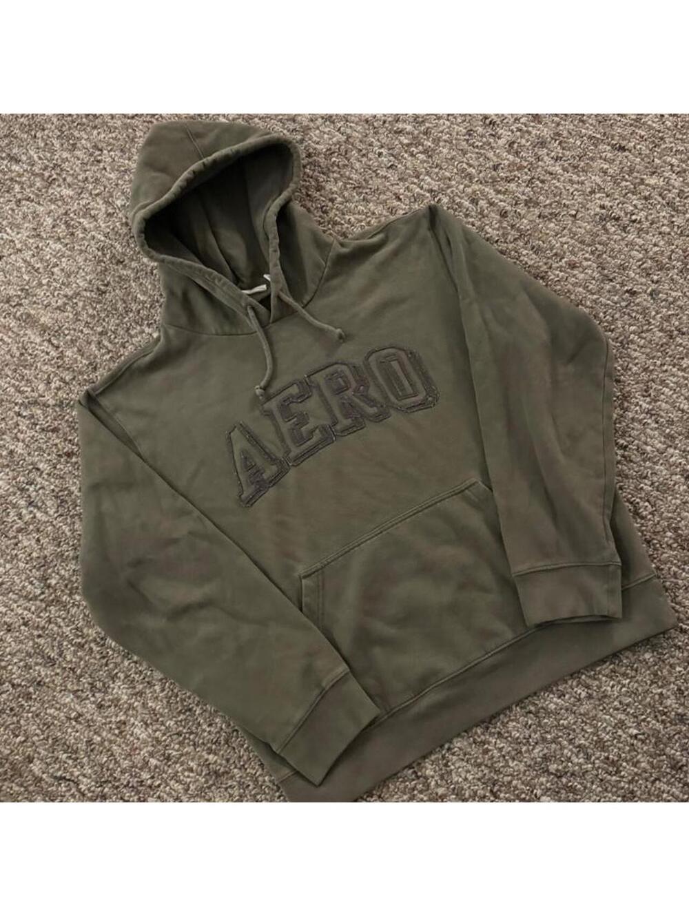 Men’s Aeropostale AERO Hoodie Olive Size Medium Great Condition
